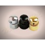 Stacked brass dome knob, Gold